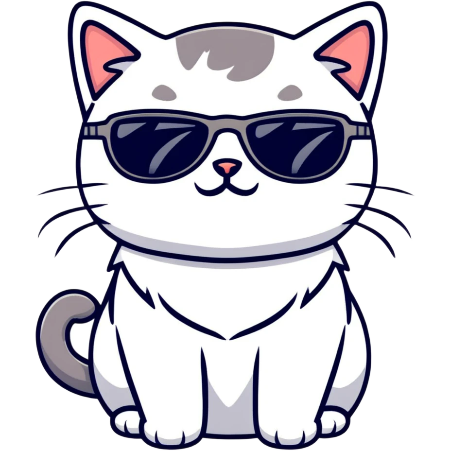 Cat with sunglasses emoji