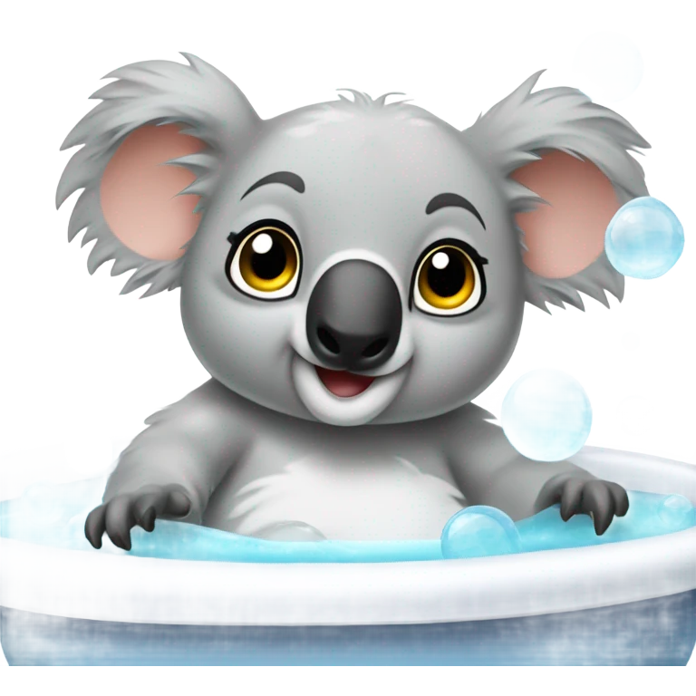 Koala taking a bubble bath emoji