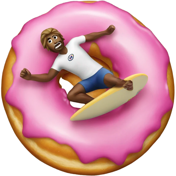 surfer on a donut emoji
