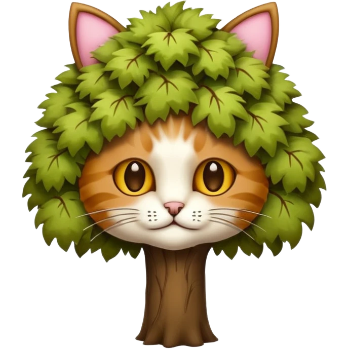 Tree with cat ears emoji