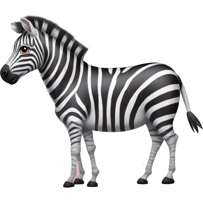 Zebra em carro rosa emoji