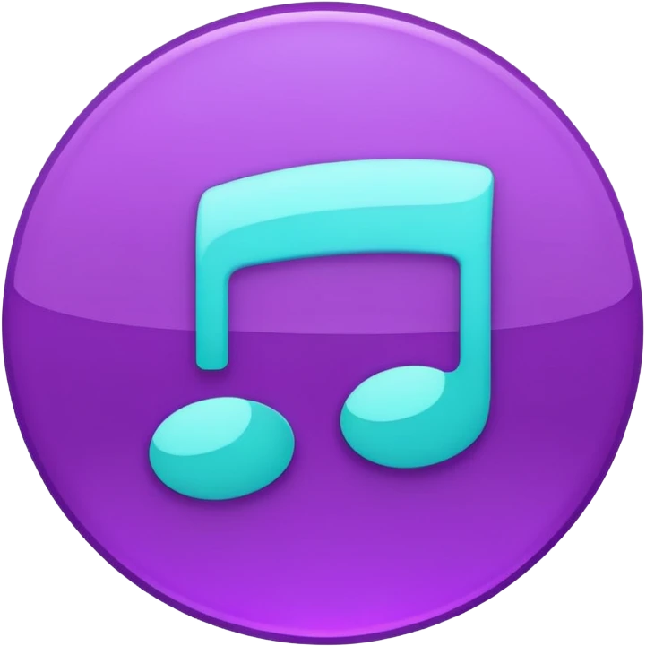 Purple and Cian Symbol Spotify app emoji