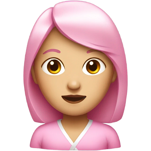 pink Asian lady emoji