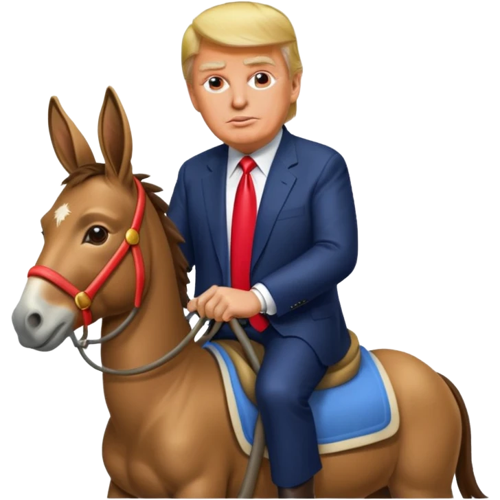 ترامپ سوار بر خر  emoji