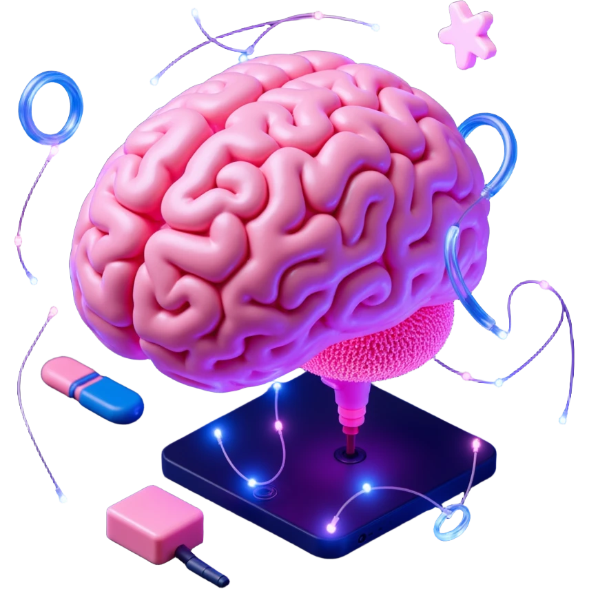 brain electric with wires emoji