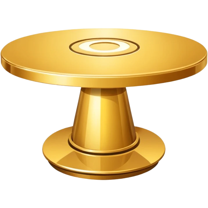 gold futuristic round table emoji