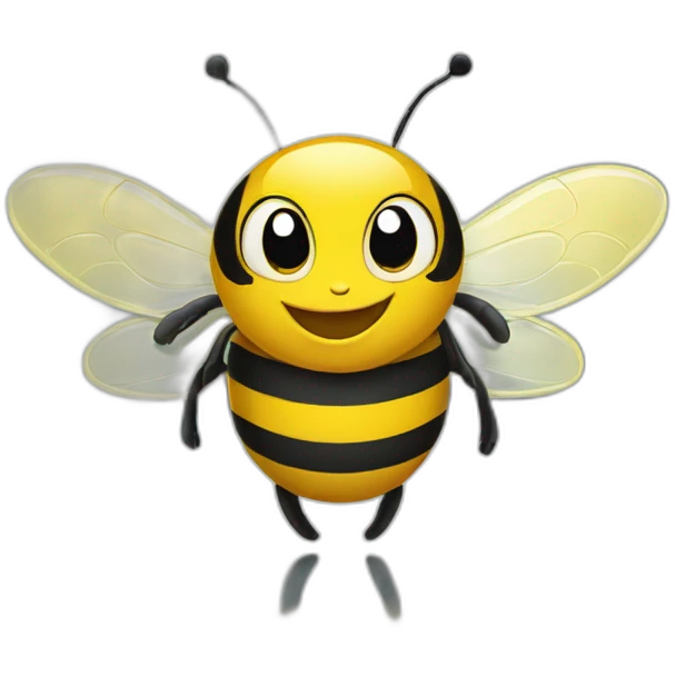 Happy bee in gym emoji
