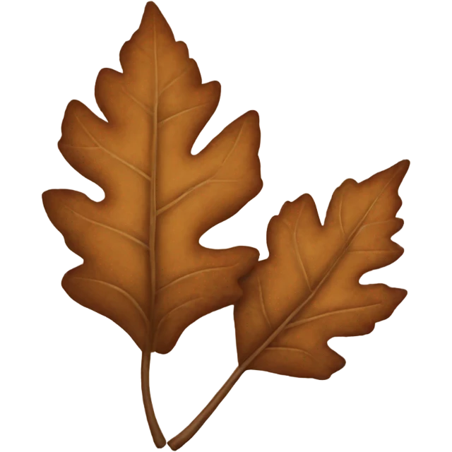 Brown leaf emoji