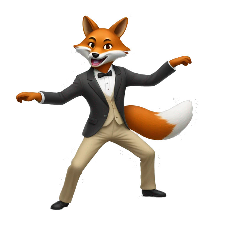 Un renard qui danse emoji