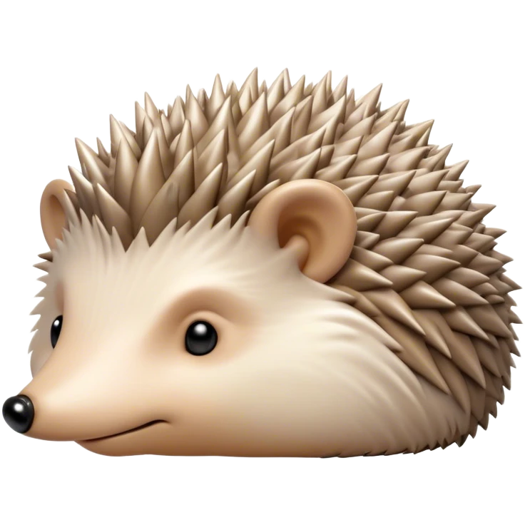 Beautiful and Majestic Hedgehog Portrait Emoji, Head and body resting in serene repose with a gentle, content smile, showcasing a delicately spiky yet soft body with eyes gently closed in peaceful slumber, Simplified yet exquisitely endearing features, highly detailed, glowing with a soft, drowsy forest light, high shine, relaxed and utterly enchanting, stylized with an air of timeless woodland majesty, soft glowing outline, capturing the essence of a beautiful and majestic hedgehog that embodies the serene charm of nature! emoji
