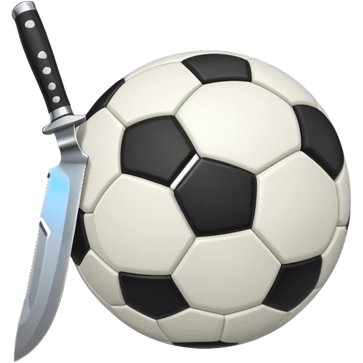 knife stuck in a soccer ball emoji
