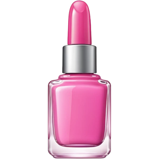 pink nail polish bottle open emoji