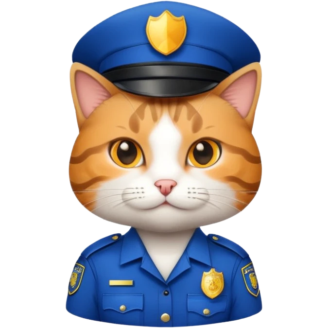Cat in police uniform emoji