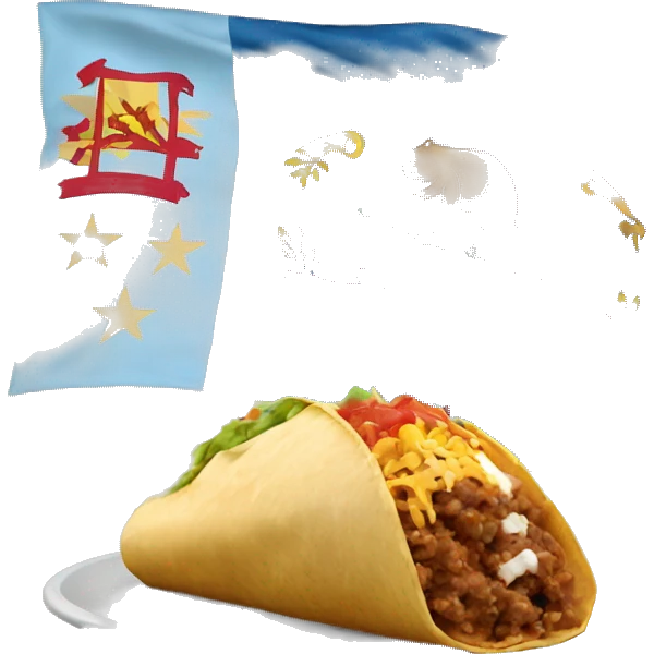 North Carolina flag and burrito emoji