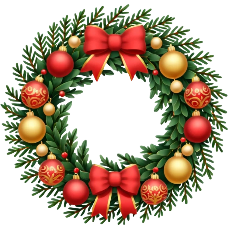 New Year's wreath emoji