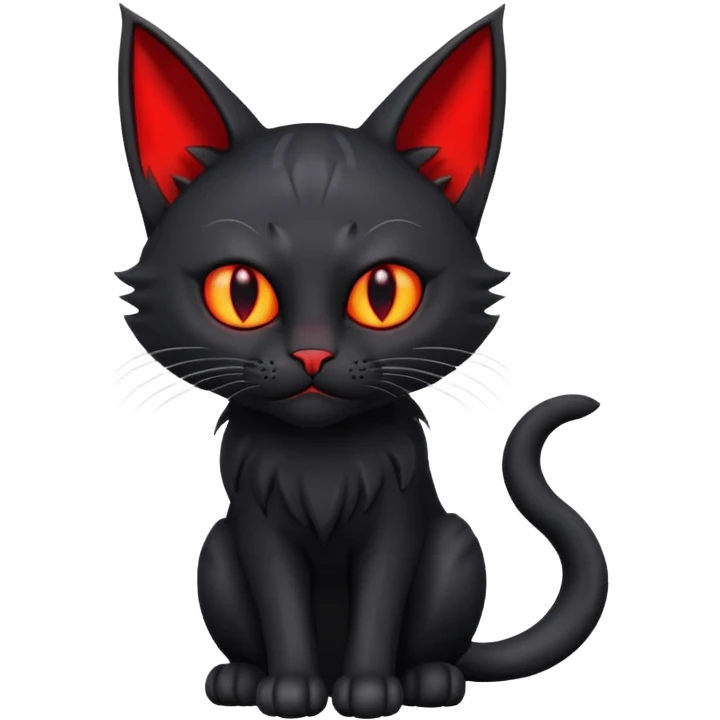 A 3D demoniac cat emoji