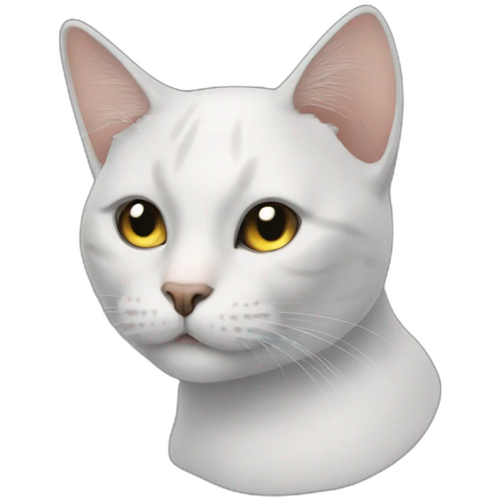 Cat that looks like the moon emoji emoji