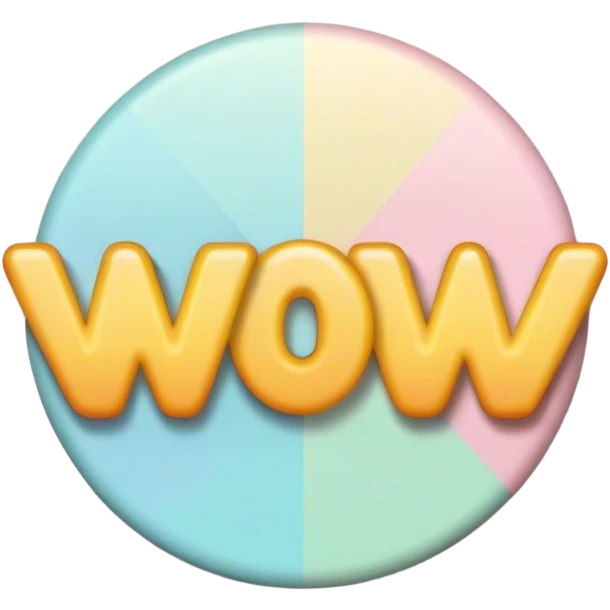pastel sign say "wow" emoji