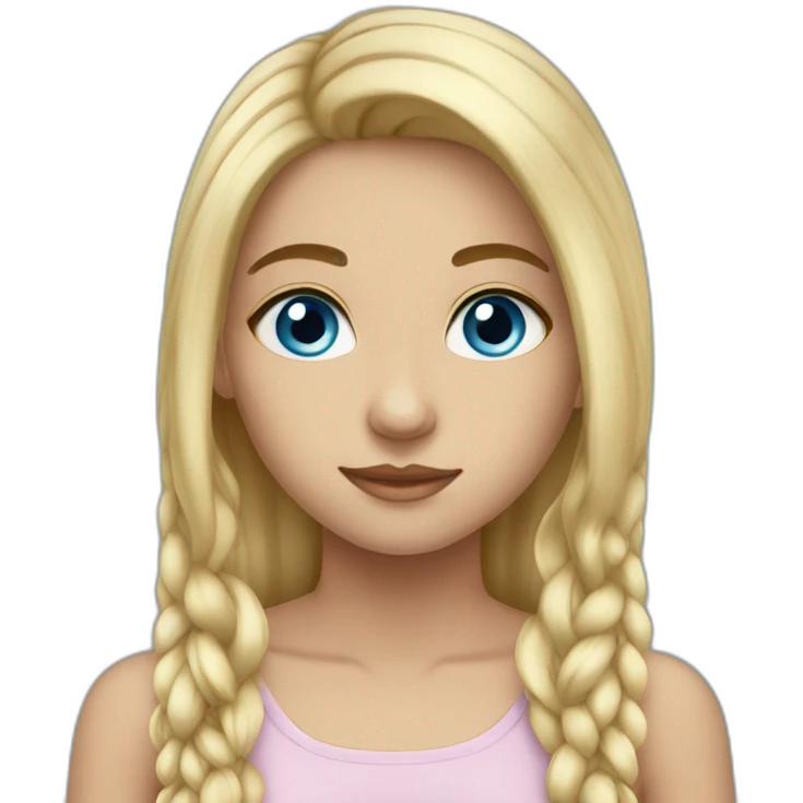 Girl-blue - eyes- long - hair - br emoji
