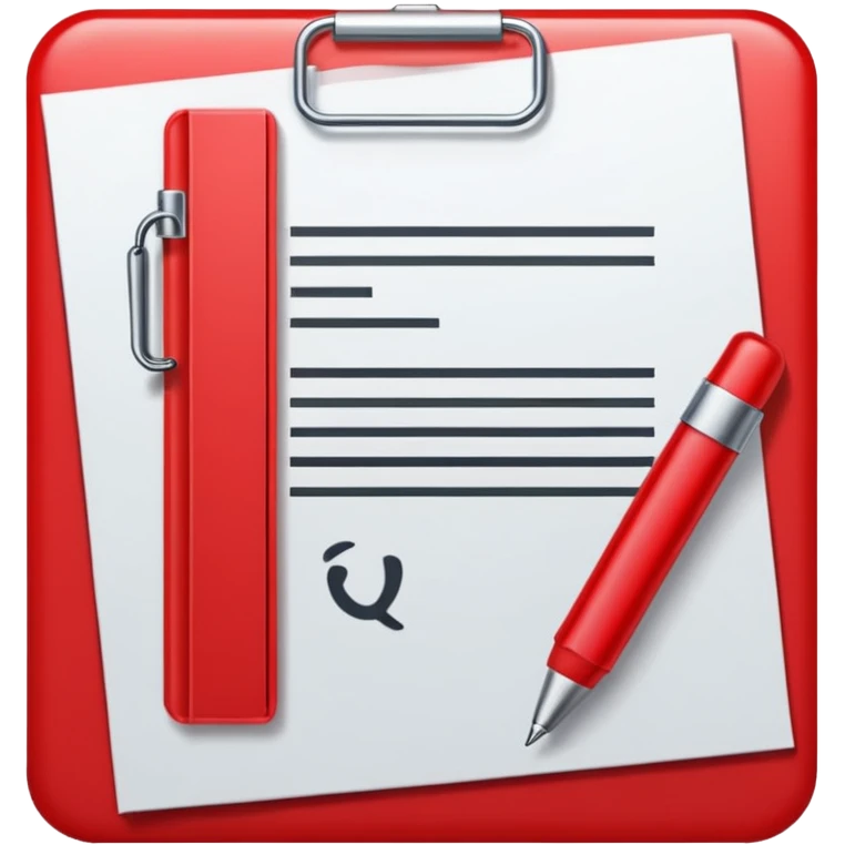 Office red document  emoji