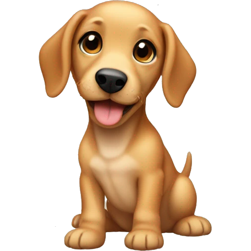 Cute blonde/light brown weiner puppy emoji