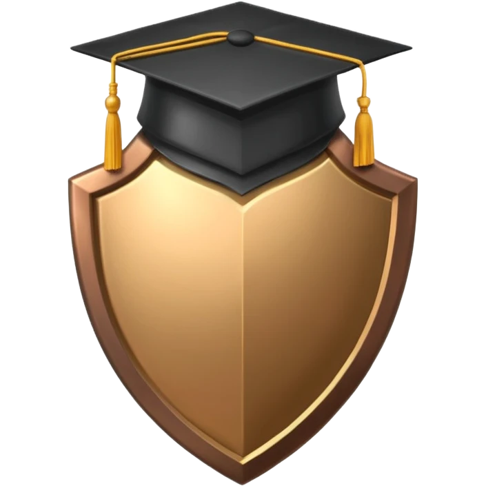 Shield with Graduation Cap emoji