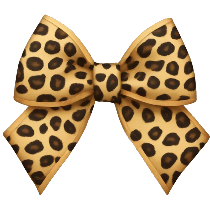 leopard print bow  emoji