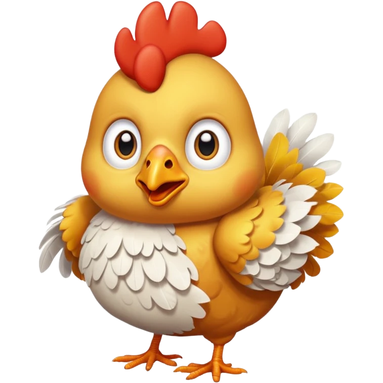 Scared chicken emoji