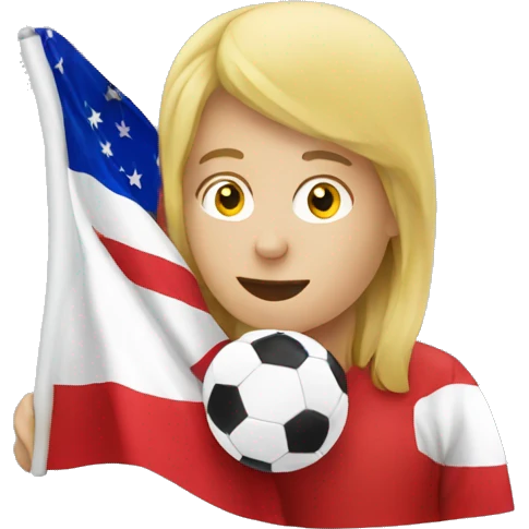fan soccer with flag emoji