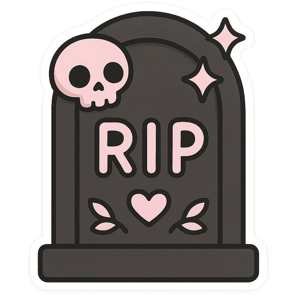 pastel goth black object emoji