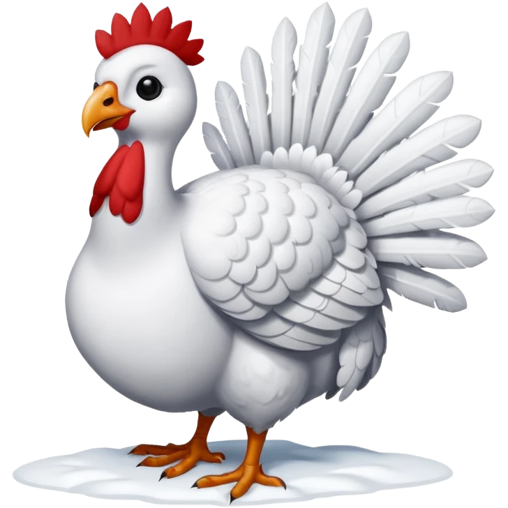 Pretty snow turkey emoji
