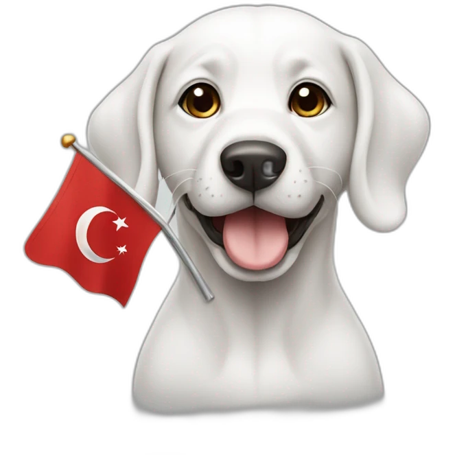 dog with turkish flag emoji