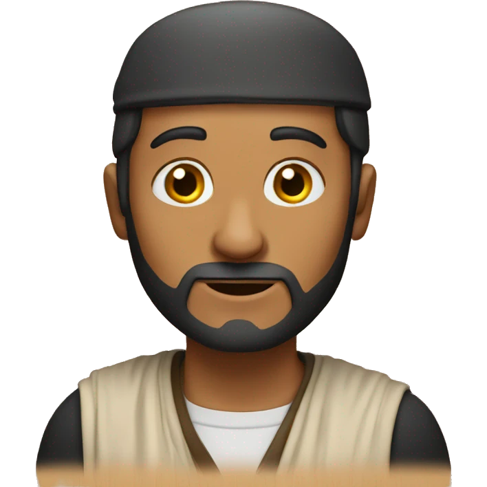 arab man shows a bark emoji