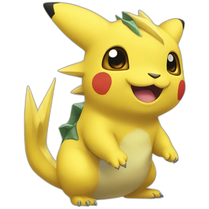Pikatchu sur un dinosaure  emoji