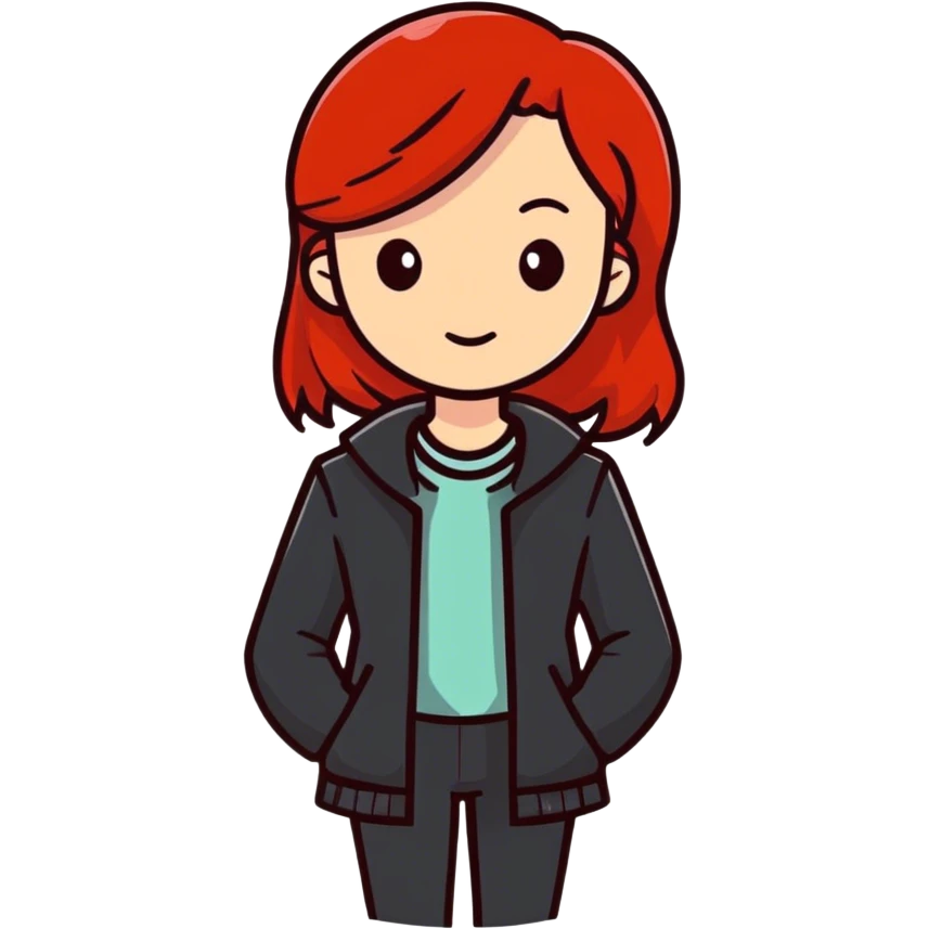 morena con pelo rojo  emoji