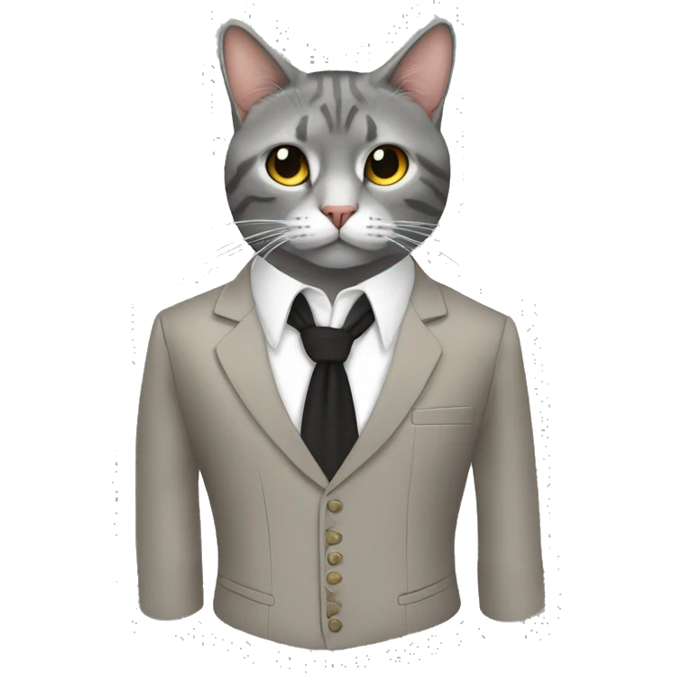 Un gato vestido del traje típico país vasco blusa emoji