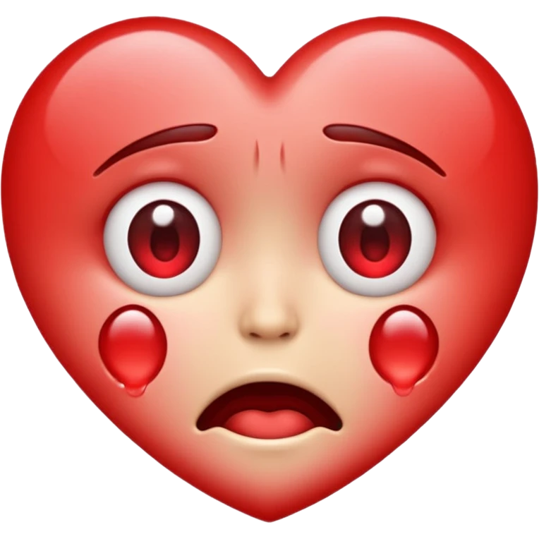 heart eyes emoji but crying  emoji