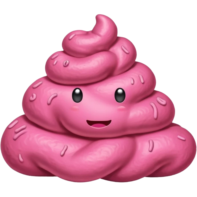 Pink 💩 realistic looks like the brown poop I just did emoji