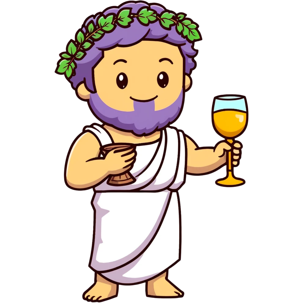 Bacchus god of wine and revelry emoji