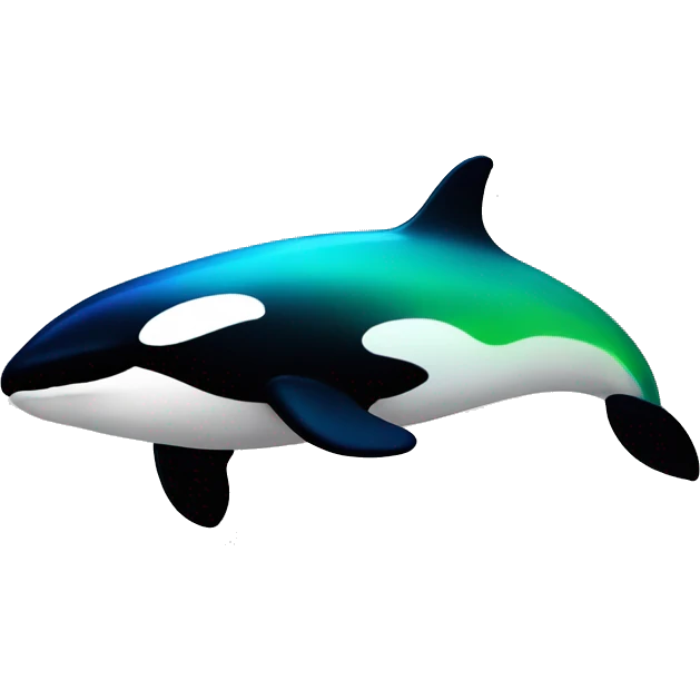 Rainbow orca emoji