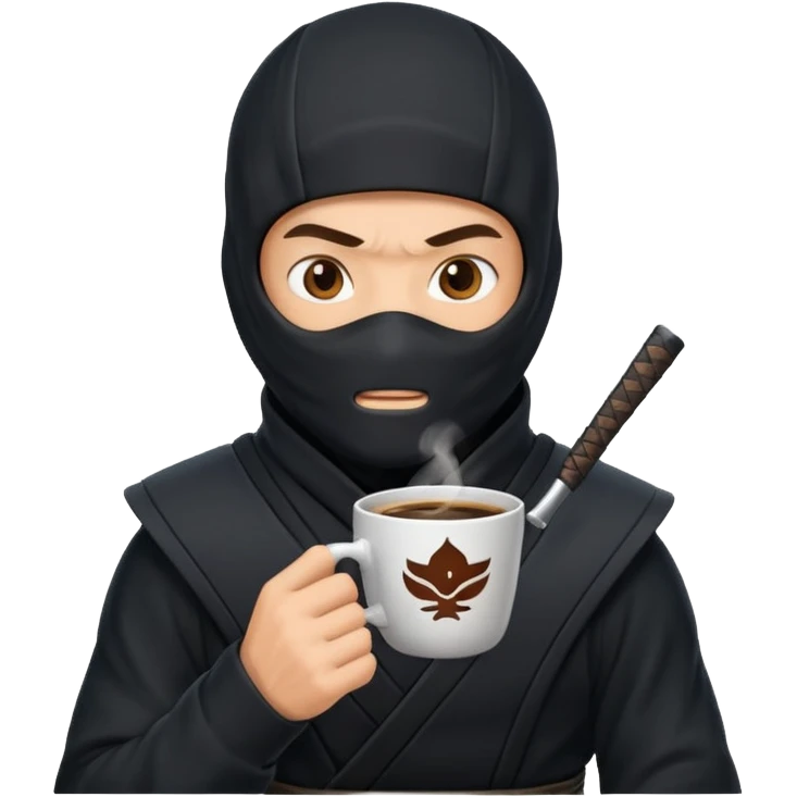 Do ninja mixed with a coffe emoji