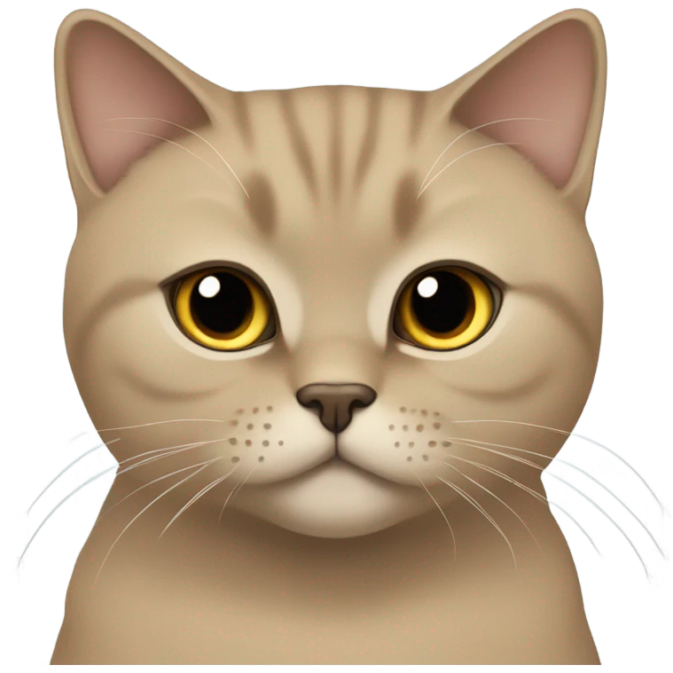 A light brown British short hair cat emoji