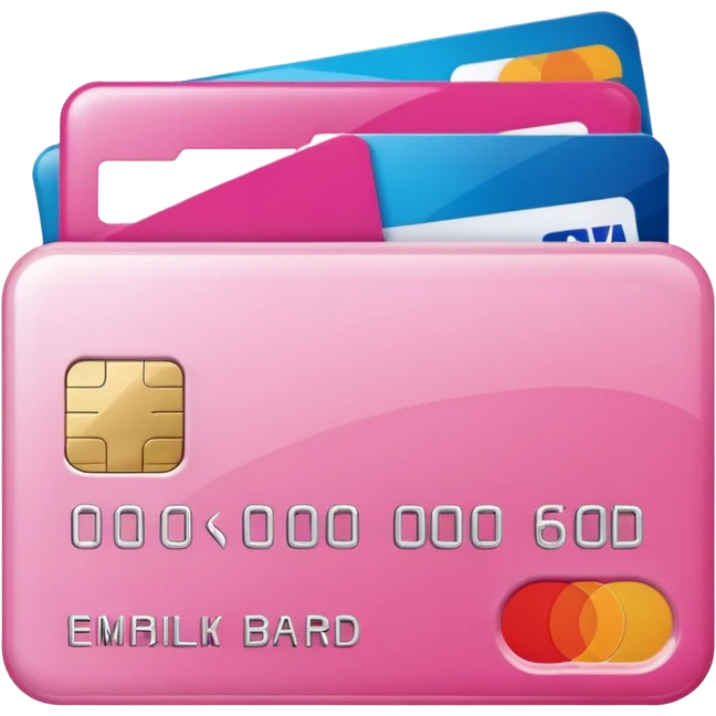 mix pink and white bank and credit card emoji