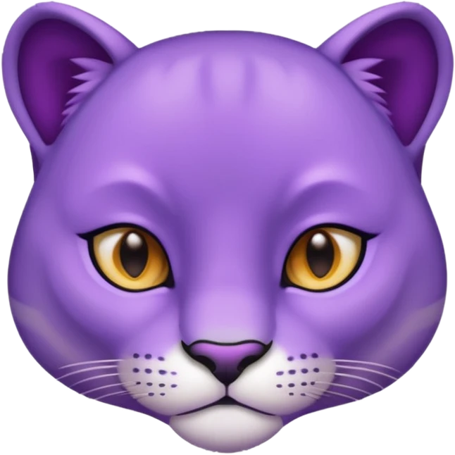 Purple Panther face turned to the slight right emoji