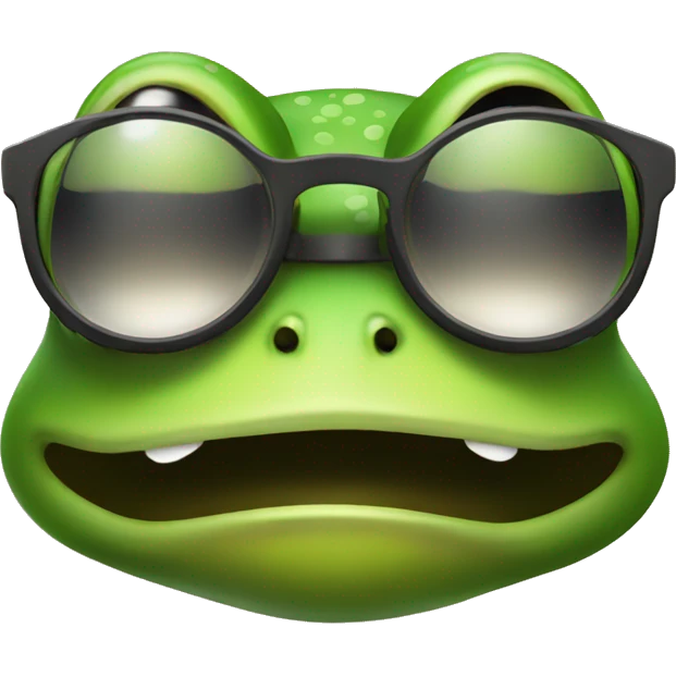Frog with sunglasses emoji