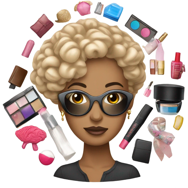 brain thinking shopping makeup footwear handbags clothes  emoji