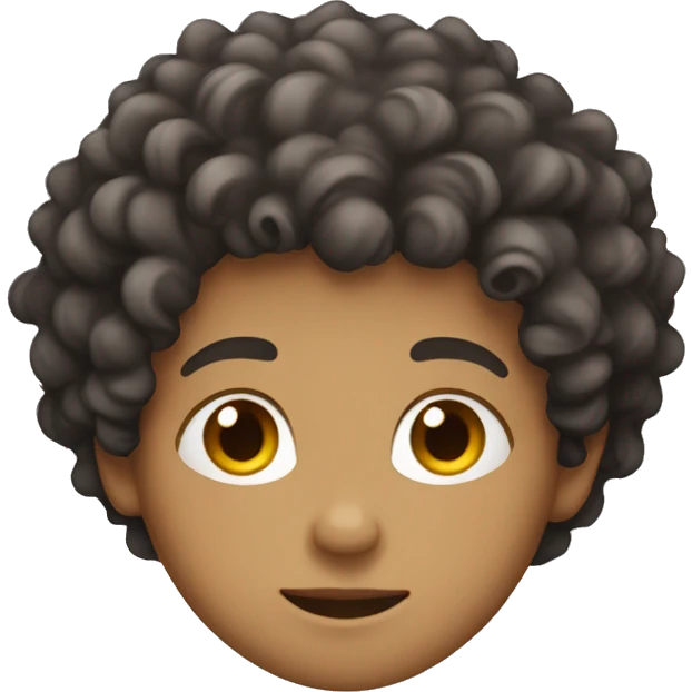 light skin boy with curly hair emoji