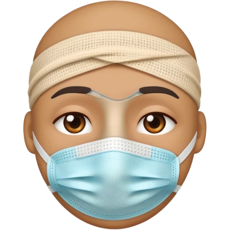 nose with a bandage on it
more closeup on the nose itself
without face emoji
