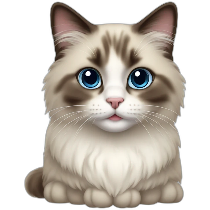 cute ragdoll cat emoji