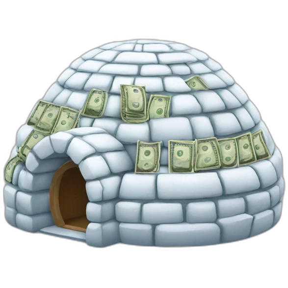 igloo with money on top emoji